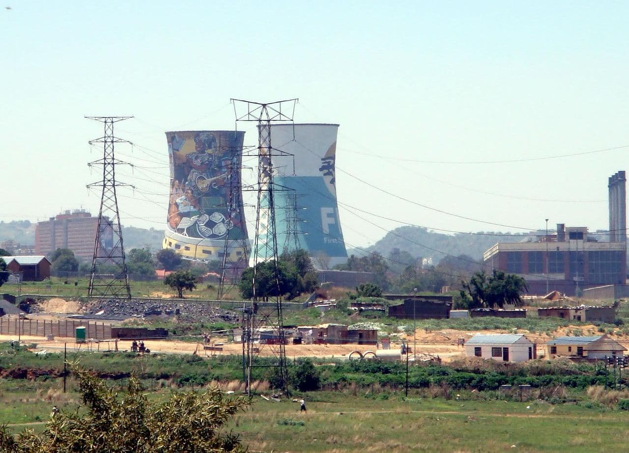 The Orlando Towers, a Soweto landmark near Johannesburg's house scene
