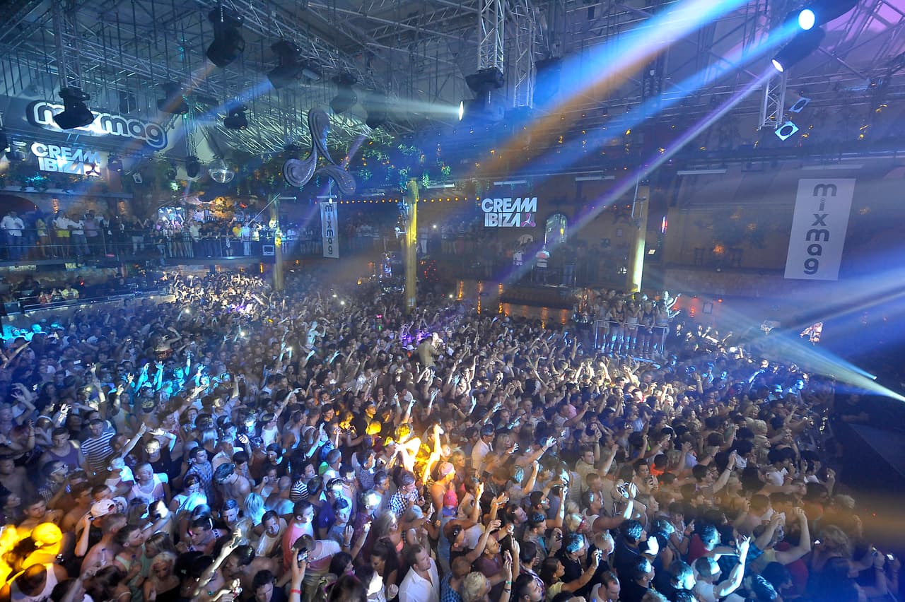 A packed crowd at Amnesia in Ibiza — home of some of the island's biggest closing parties