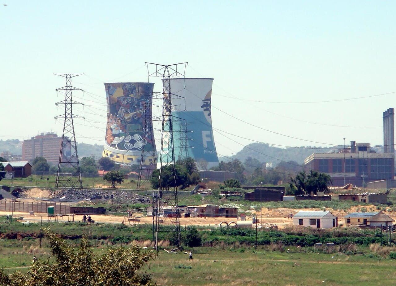The Orlando Towers, a Soweto landmark near Johannesburg's house scene